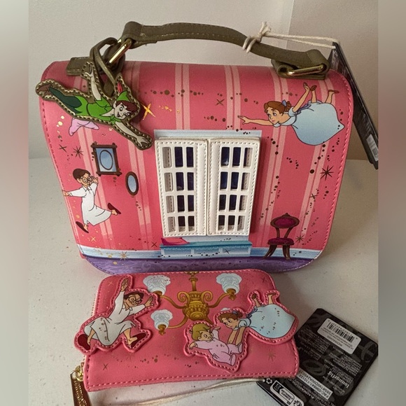 Loungefly Peter Pan 70th Anniversary Crossbody & Wallet - Picture 12 of 12